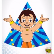 Themez Only Chhota Bheem Paper Cone Hats Clr 10 Piece Pack